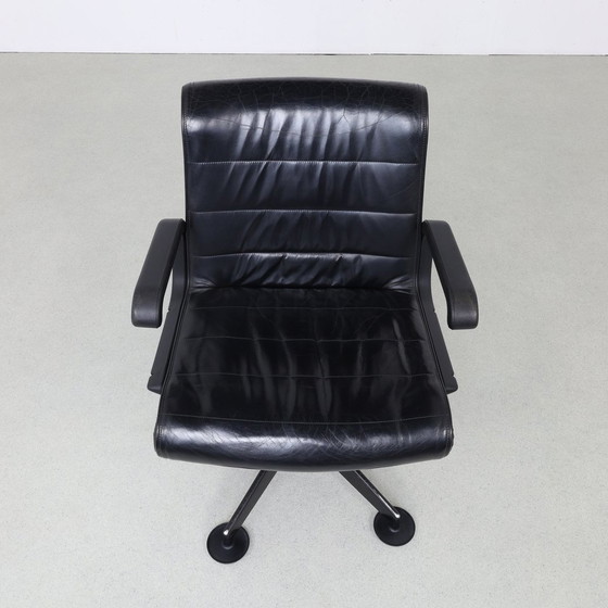 Image 1 of Postmodern Office Chair/Conference Chair In Leather Richard Sapper Knol, 1980S