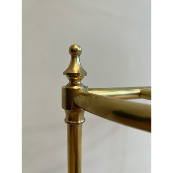 Image 1 of Portaombrelli vintage arrotondato in ottone e ghisa, Francia 1900