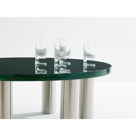 Image 1 of Vintage fractal resin coffee table by Marie-Claude De Fouquières, 1970