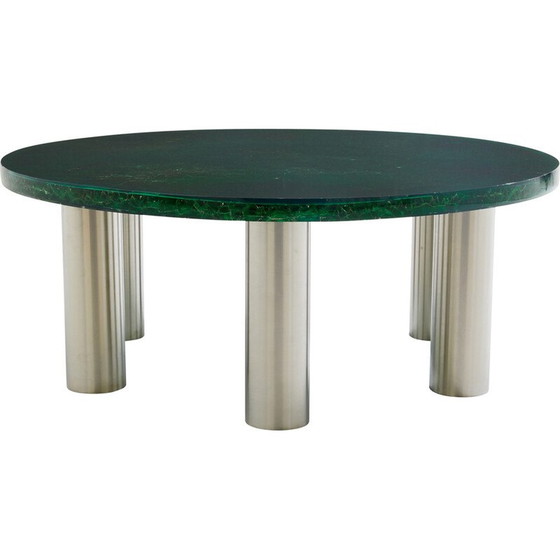 Image 1 of Vintage fractal resin coffee table by Marie-Claude De Fouquières, 1970