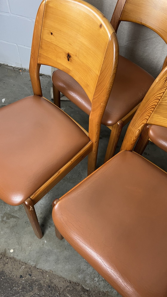 Image 1 of 4X Dyrlund Pine Chairs Skai Seat