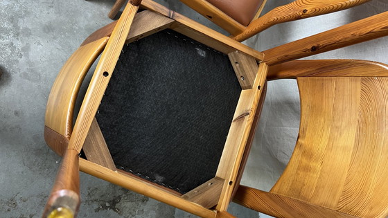 Image 1 of 4X Dyrlund Pine Chairs Skai Seat