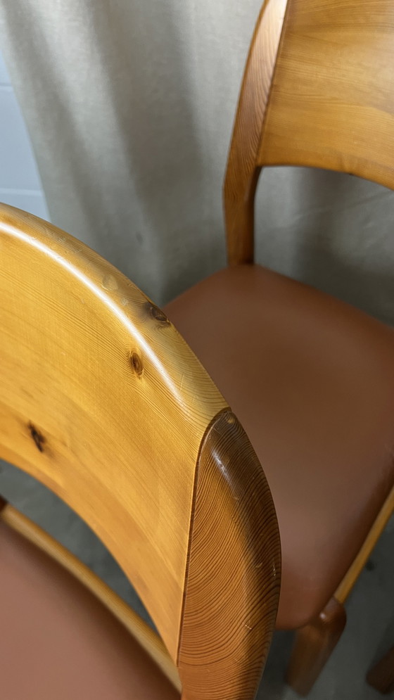 Image 1 of 4X Dyrlund Pine Chairs Skai Seat