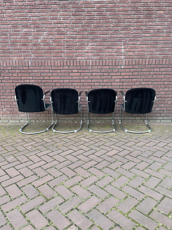 Image 1 of Four Original Gispen 413 Armchairs / Chairs. 1960'S Netherlands