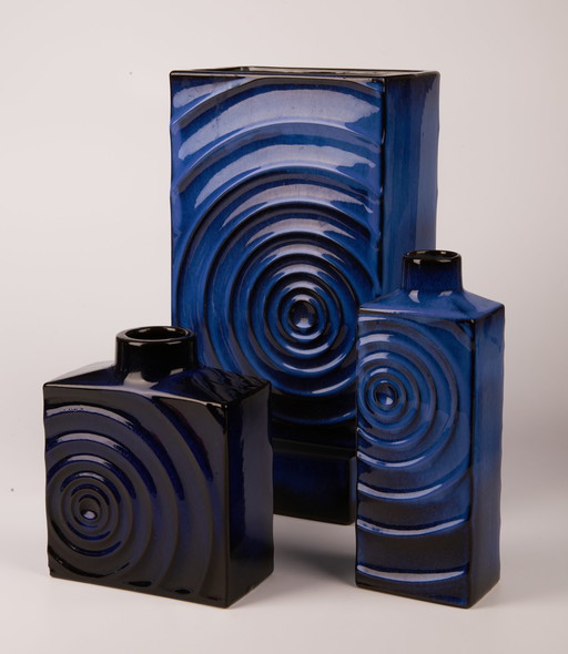 Set de 3 vases Steuler Zyclon by Cari Zalloni