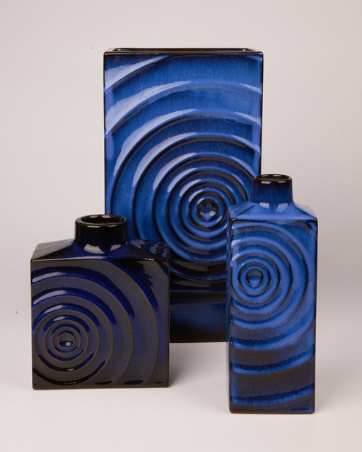 Set de 3 vases Steuler Zyclon by Cari Zalloni