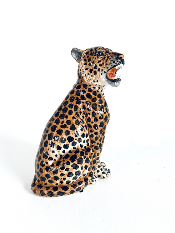 Image 1 of Leopardo italiano in ceramica anni &#39;60