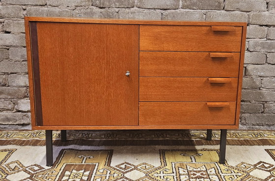 Image 1 of Small 1-door 4-drawer sideboard 1960