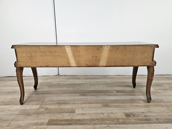 Image 1 of Chippendale Toelette In Walnut With Brass Handles