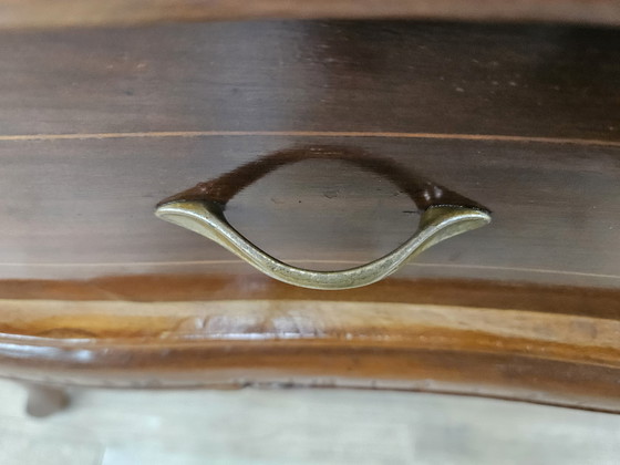 Image 1 of Chippendale Toelette In Walnut With Brass Handles