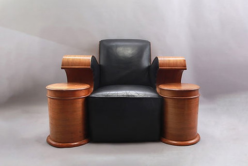 Lounge Chair With Integrated Side Tables