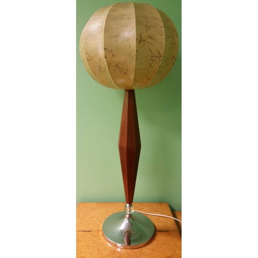 Lampada da tavolo in teak di metà secolo - anni '60