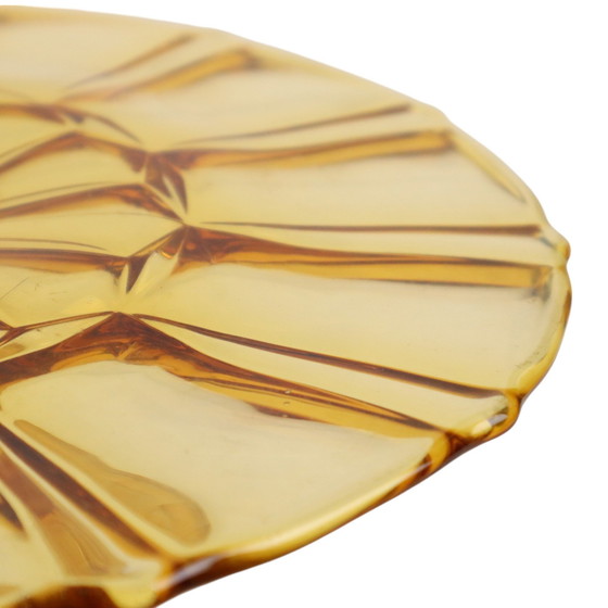 Image 1 of Amber Art Deco Cake Dish