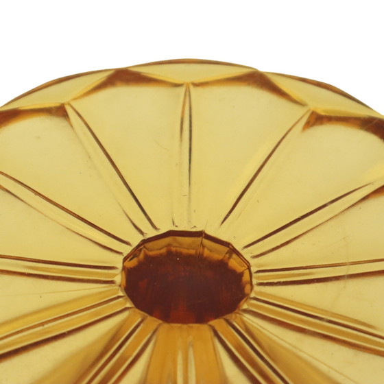 Image 1 of Amber Art Deco Cake Dish