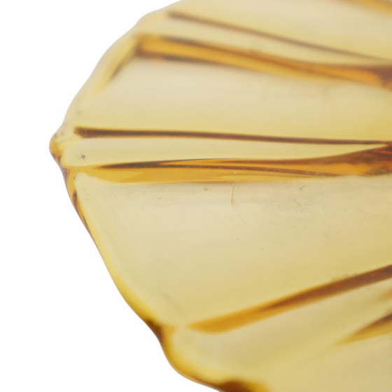 Image 1 of Amber Art Deco Cake Dish