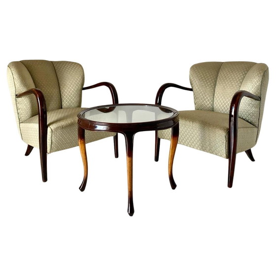 Image 1 of 1x 1930s French Art Deco Wood Coffee Table