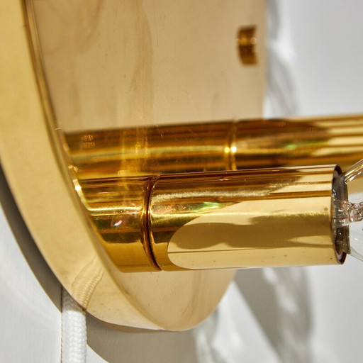 Vintage brass wall lamp by Sölken Leuchten, 1970s