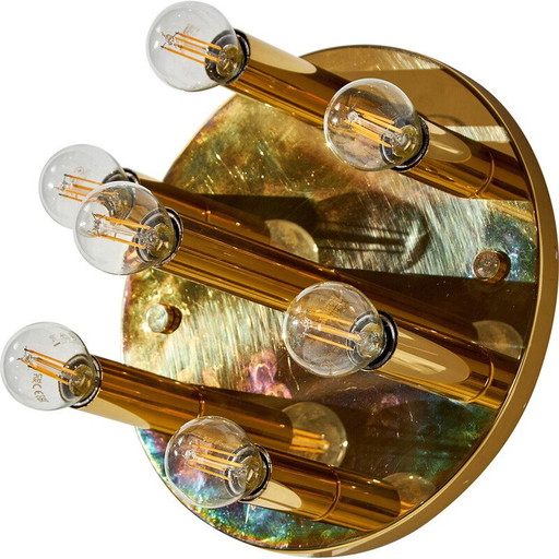 Vintage brass wall lamp by Sölken Leuchten, 1970s