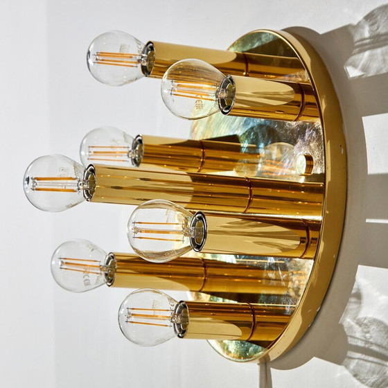 Image 1 of Lampada da parete vintage in ottone di Sölken Leuchten, anni '70