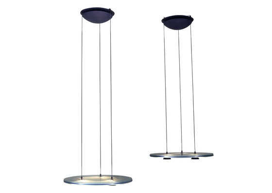 Image 1 of Pair of Aurora Pendant Lamps by Arteluce – Italy, 1983