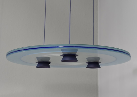 Image 1 of Pair of Aurora Pendant Lamps by Arteluce – Italy, 1983