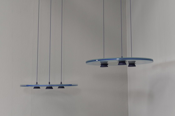 Image 1 of Pair of Aurora Pendant Lamps by Arteluce – Italy, 1983