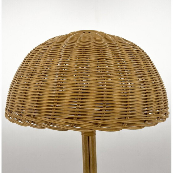 Image 1 of Vintage rattan floor lamp, Czechoslovakia 1980s