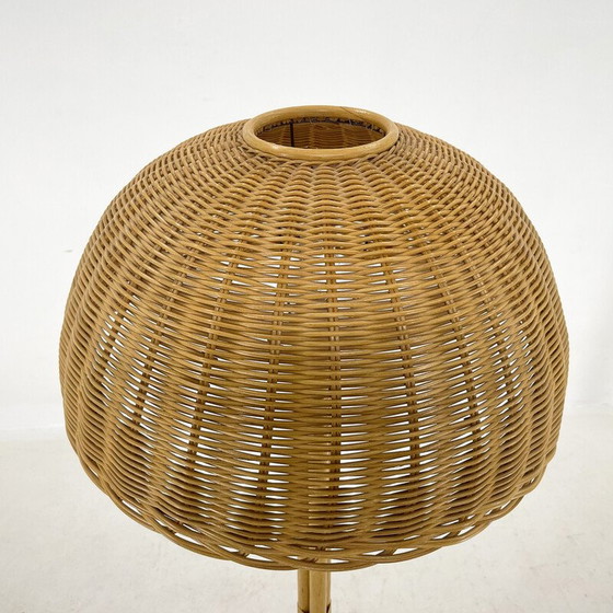 Image 1 of Vintage rattan floor lamp, Czechoslovakia 1980s