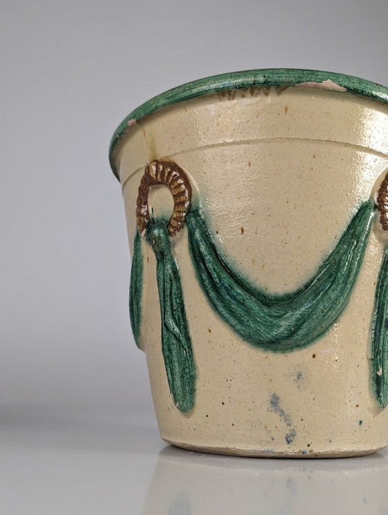 Image 1 of Malagueña Glazed Ceramic Pot, 1940S