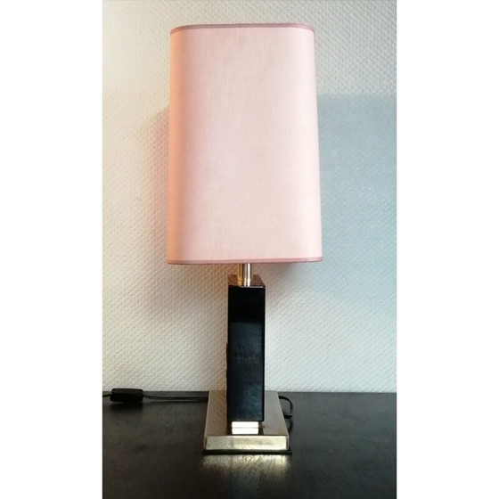 Image 1 of Vintage lamp in lacquered wood by Jean Claude Mahey for Maison Romeo, 1970