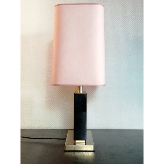 Image 1 of Vintage lamp in lacquered wood by Jean Claude Mahey for Maison Romeo, 1970