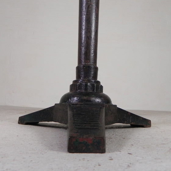 Image 1 of Bistro Table With Cast Iron Leg Bousseau Paris, 1930s