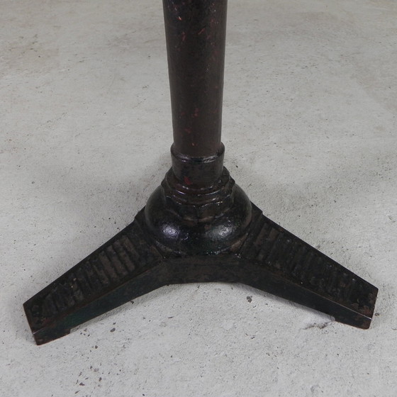 Image 1 of Bistro Table With Cast Iron Leg Bousseau Paris, 1930s