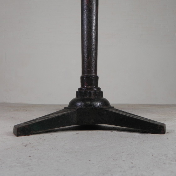 Image 1 of Bistro Table With Cast Iron Leg Bousseau Paris, 1930s