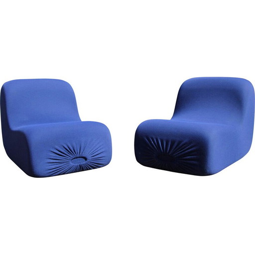 Pair of "Canapouf" low chairs by Pierre Cardin for Racine, 1970