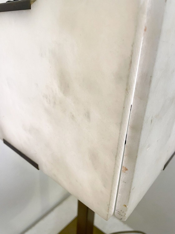 Image 1 of Mid-Century Modern Table Lamp Marble And Brass