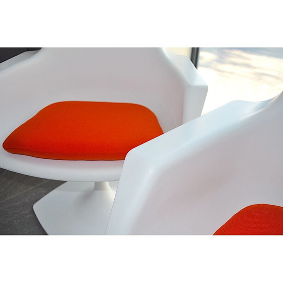 Image 1 of Pair of Vintage Swivel Armchairs Stamp Nurieux 1970 