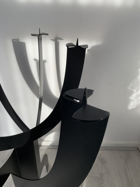 Image 1 of Vintage Xxl Italian Modernist Floor Candelabra