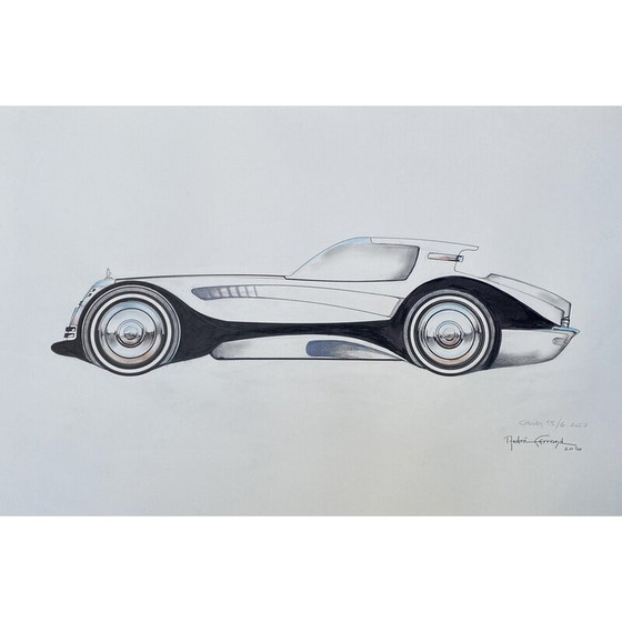 Image 1 of Vintage drawing "Citroën 15/6. 2027" by André Ferrand, 2010