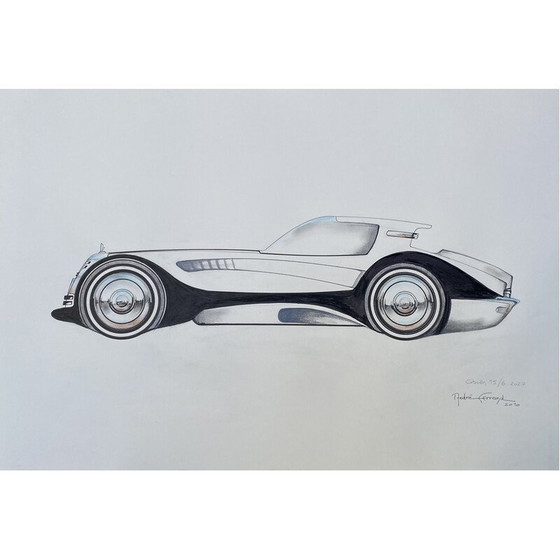 Image 1 of Vintage drawing "Citroën 15/6. 2027" by André Ferrand, 2010