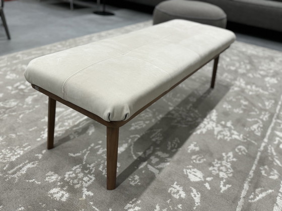 Image 1 of Rolf Benz 917 Footstool Leather walnut wood