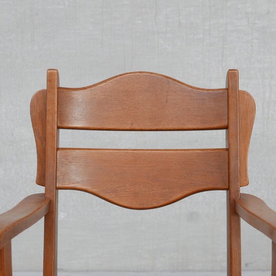 Image 1 of Sillón holandés de mediados de siglo de madera maciza de roble, década de 1960