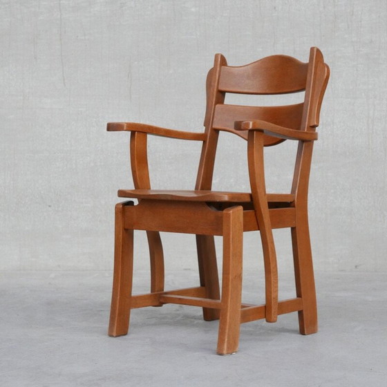 Image 1 of Sillón holandés de mediados de siglo de madera maciza de roble, década de 1960