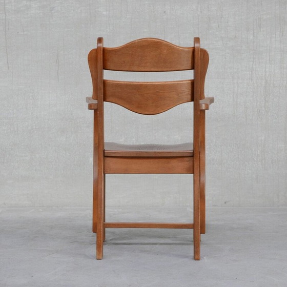 Image 1 of Sillón holandés de mediados de siglo de madera maciza de roble, década de 1960