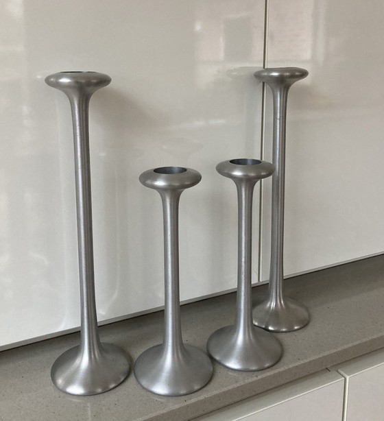 Image 1 of 4x Kägla candlesticks Carl Öjerstam