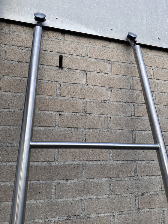 Image 1 of Exclusive Stainless Steel Library Ladder