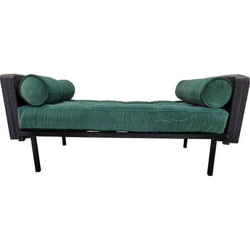 Vintage metal and imitation leather daybeds, Germany