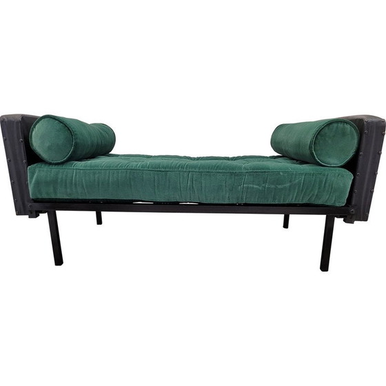 Image 1 of Vintage metal and imitation leather daybeds, Germany