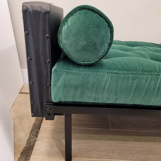 Image 1 of Vintage metal and imitation leather daybeds, Germany