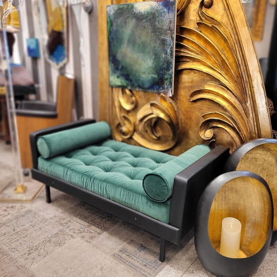 Image 1 of Vintage metal and imitation leather daybeds, Germany